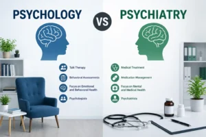 difference between psychology and psychiatry