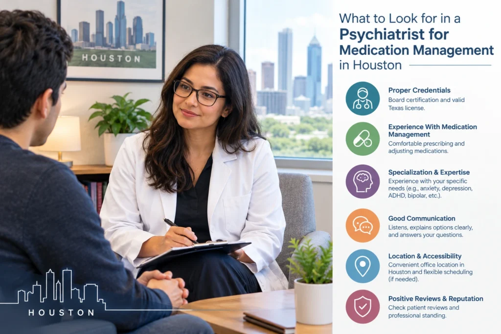 What to Look for in a Psychiatrist for Medication Management in Houston